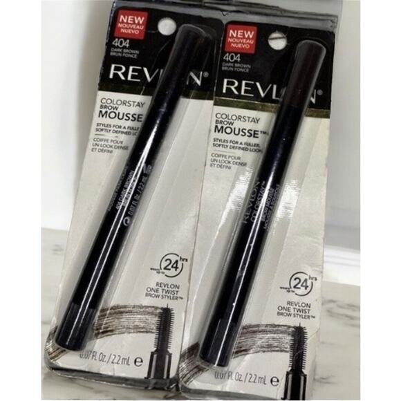 Revlon Colorstay Brow Mousse Dark Brown # 404 - 2 pack New - Picture 1 of 6